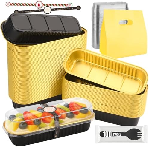 Black & Gold mini loaf pans